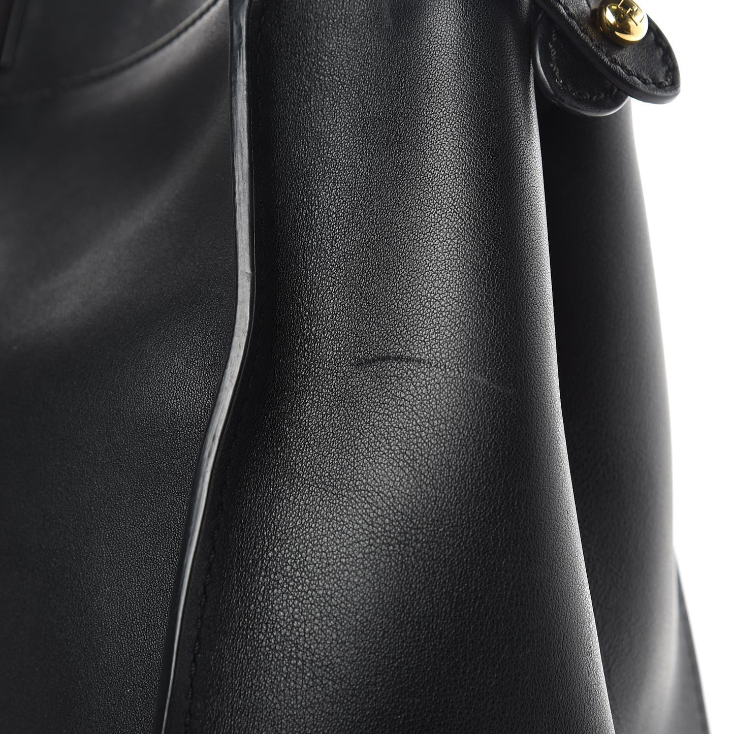 Vitello Seta Shiny Nappa Large Peekaboo Iconic Satchel Black
