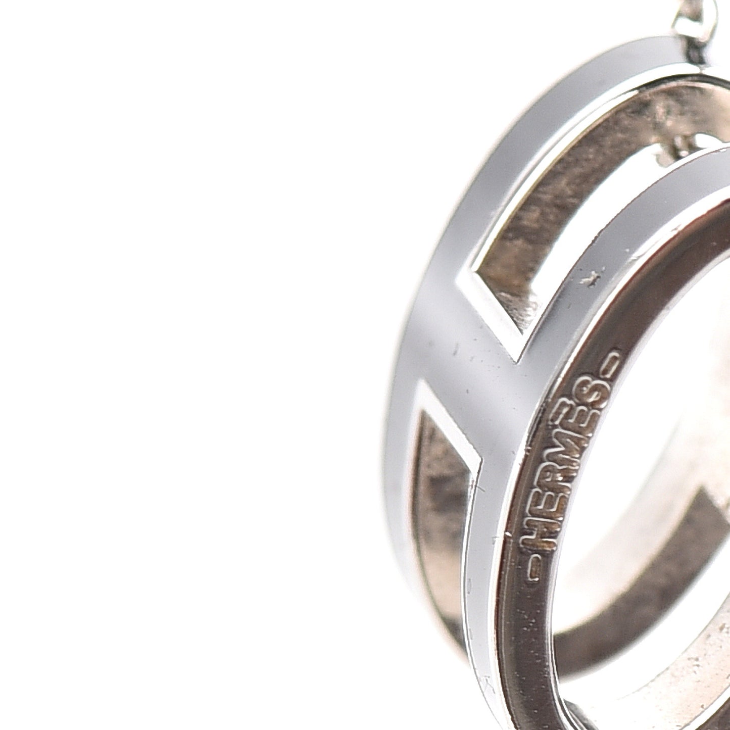 Lacquered Palladium Pop H Pendant Necklace Black