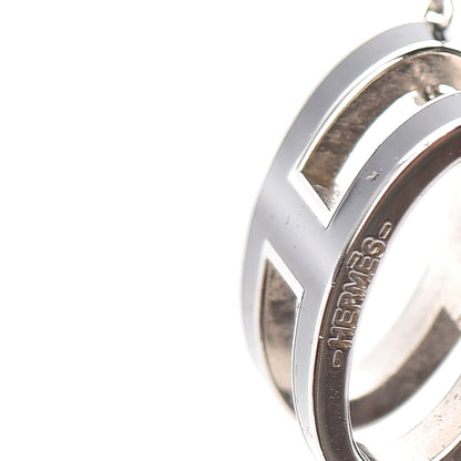 Hermes Lacquered Palladium Pop H Pendant Necklace Black 4 of 6