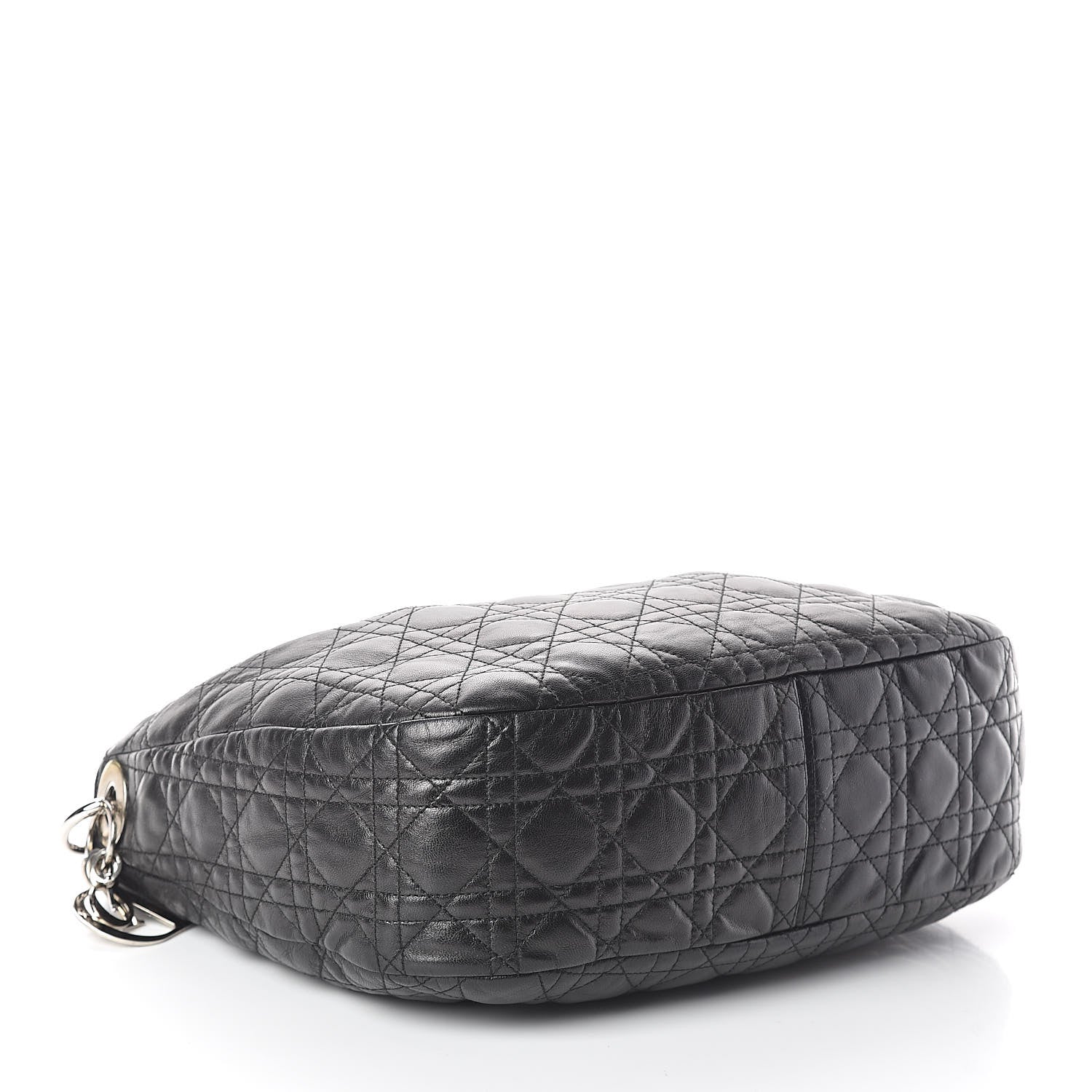 Christian Dior Lambskin Cannage Medium Dior Soft Hobo Black 4 of 9