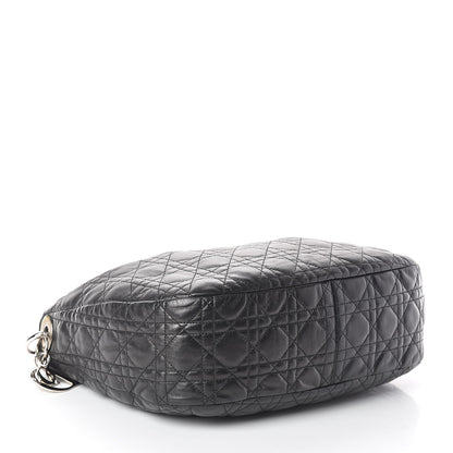 Christian Dior Lambskin Cannage Medium Dior Soft Hobo Black 4 of 9