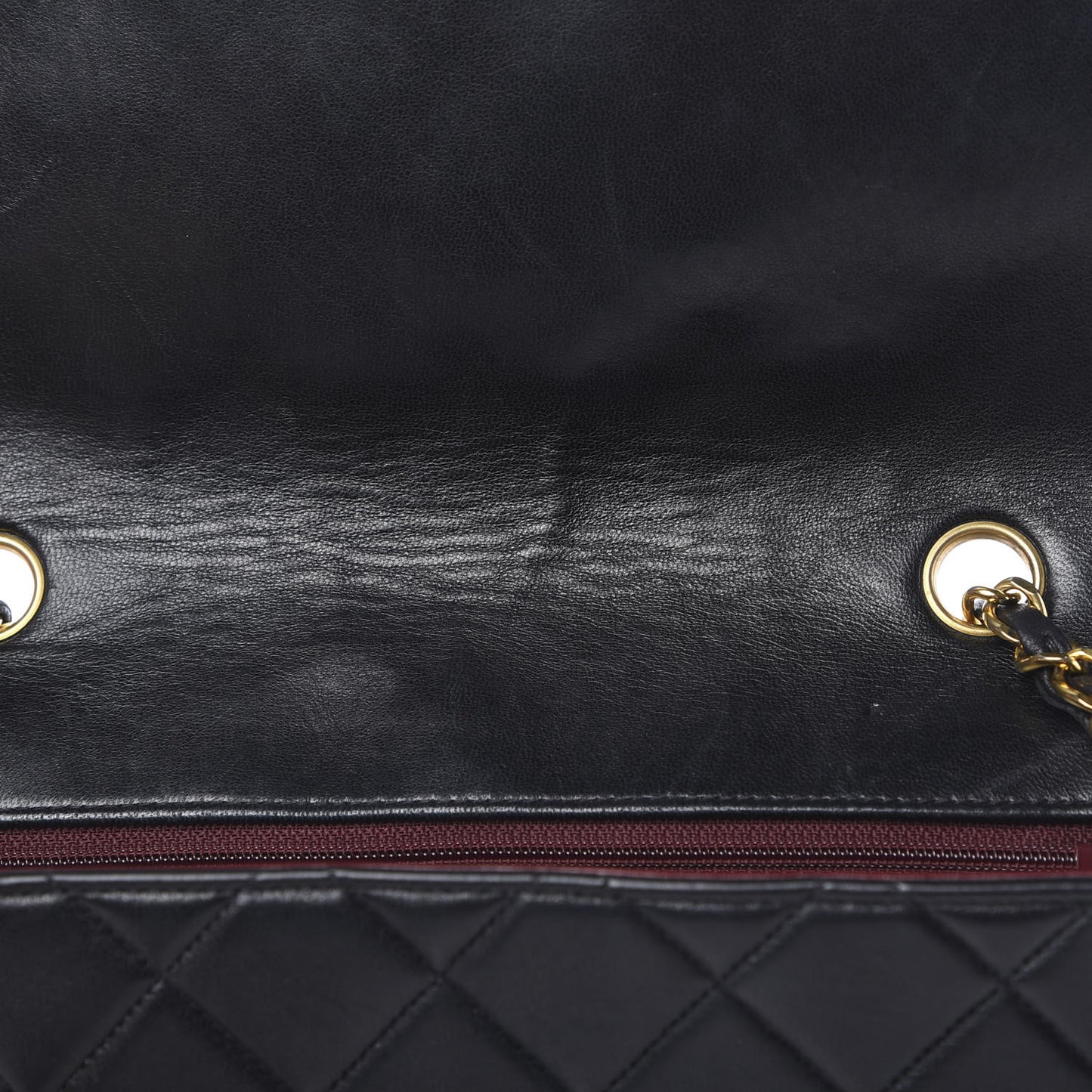 Lambskin Quilted Medium Single Flap Black