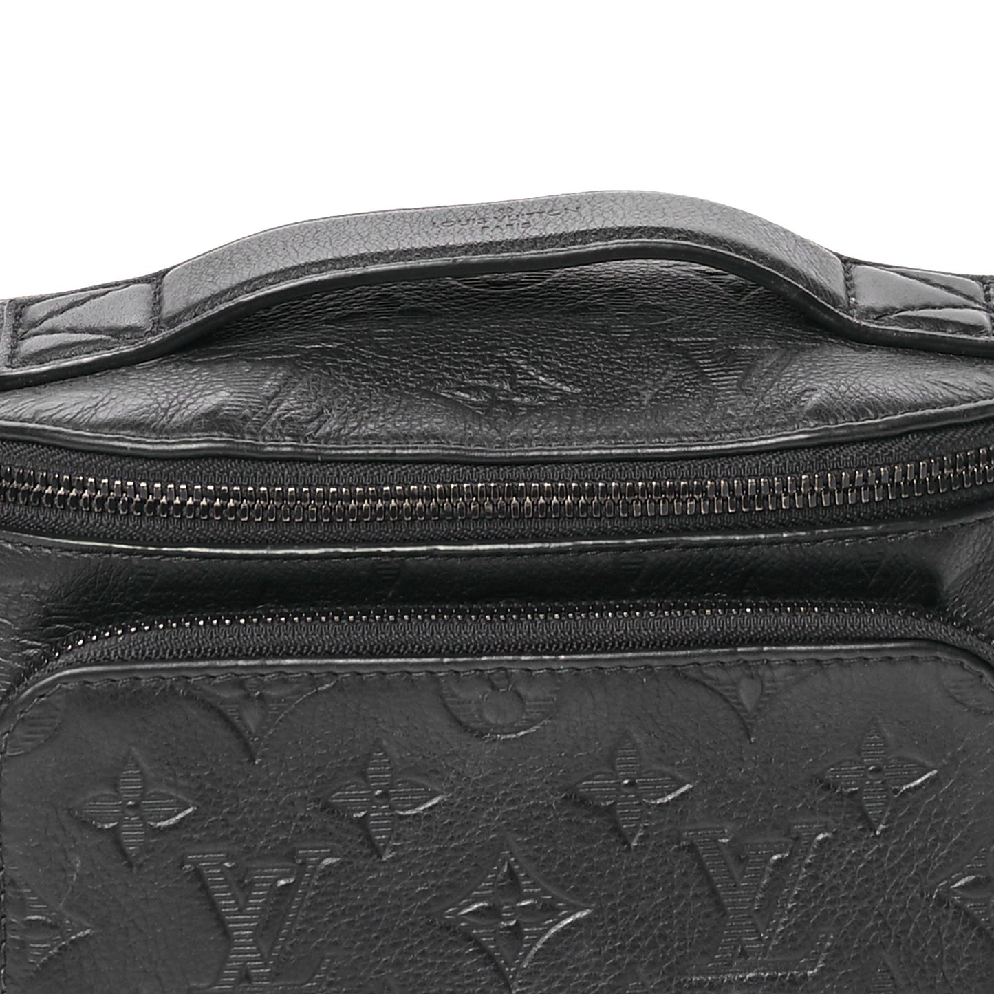 Calfskin Monogram Shadow Rush Bumbag Black