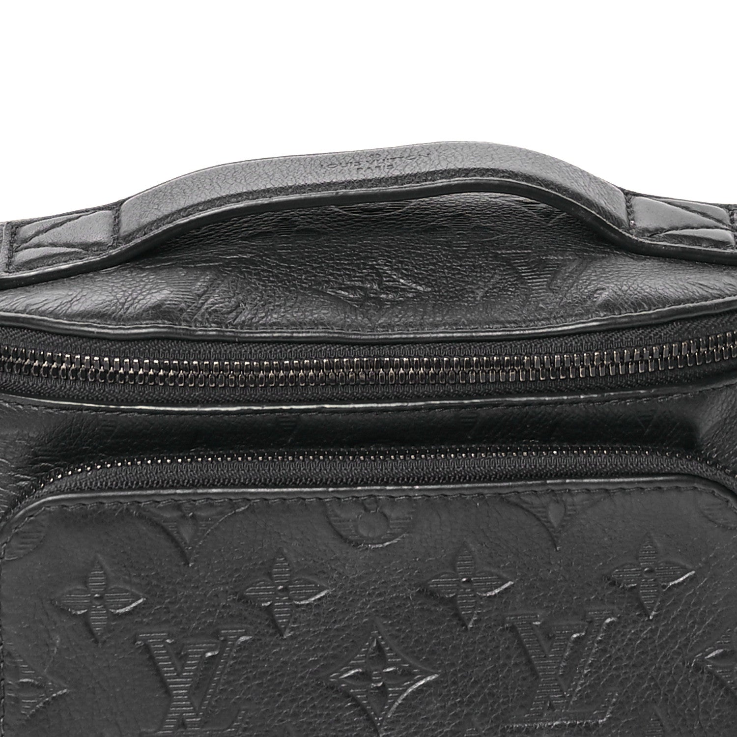 Louis Vuitton Calfskin Monogram Shadow Rush Bumbag Black 7 of 9