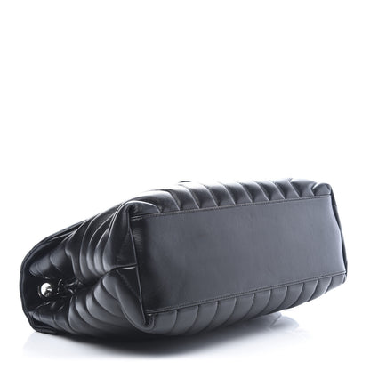 Saint Laurent Calfskin Y Quilted Monogram Medium Loulou Chain Satchel Black 4 of 12