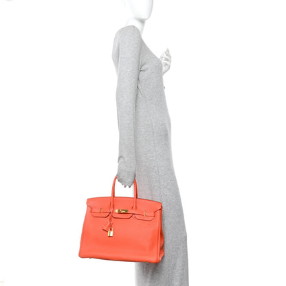 Hermes Togo BIRKIN 35 Orange Poppy 2 of 10