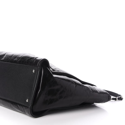 Chanel Glazed Calfskin Medium Deauville Tote Black 7 of 10
