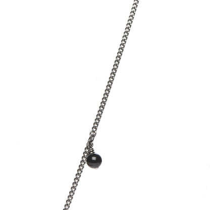 Chanel Ruthenium Resin CC Necklace Black Purple 5 of 8