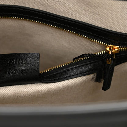 Gucci Wonka Grain Calfskin GG Monogram Star Embossed Medium GG Tote Black 8 of 9