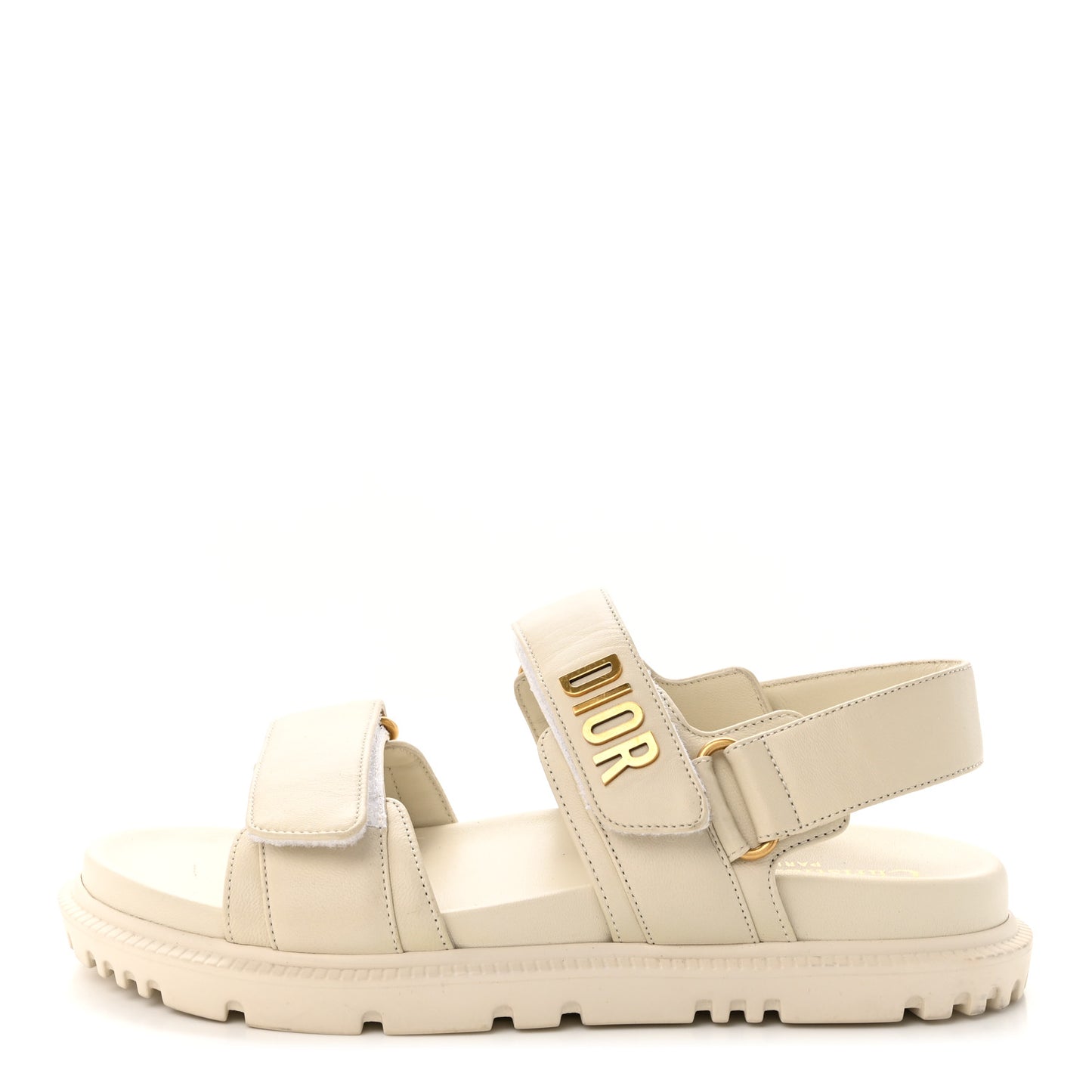 Lambskin Dioract 10mm Sandals 36.5 Off White