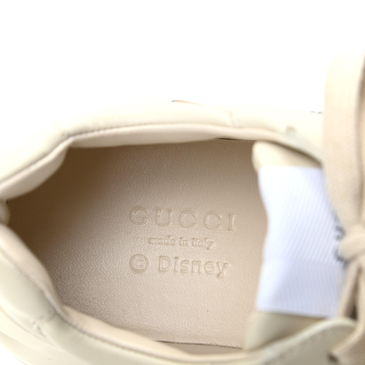 Gucci X DISNEY Calfskin Mickey Mouse Womens Rhyton Sneakers 35.5 Ivory 6 of 8