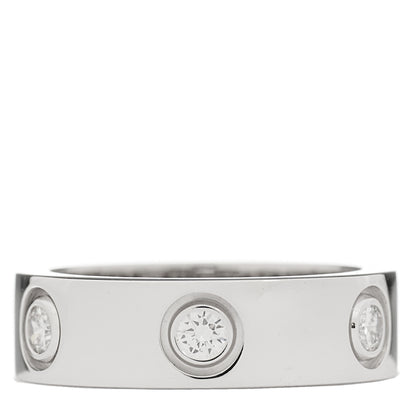 Cartier 18K White Gold 6 Diamond 5.5mm LOVE Ring 49 5 1 of 5