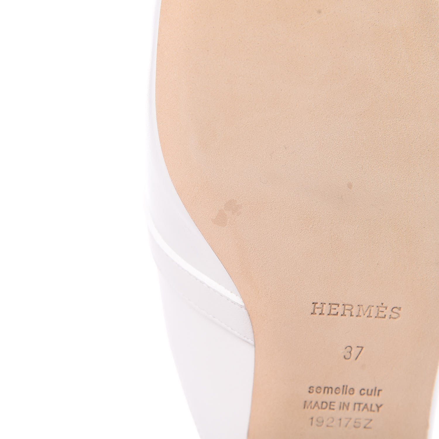 Hermes Calfskin Oz Mules 37 White 9 of 10