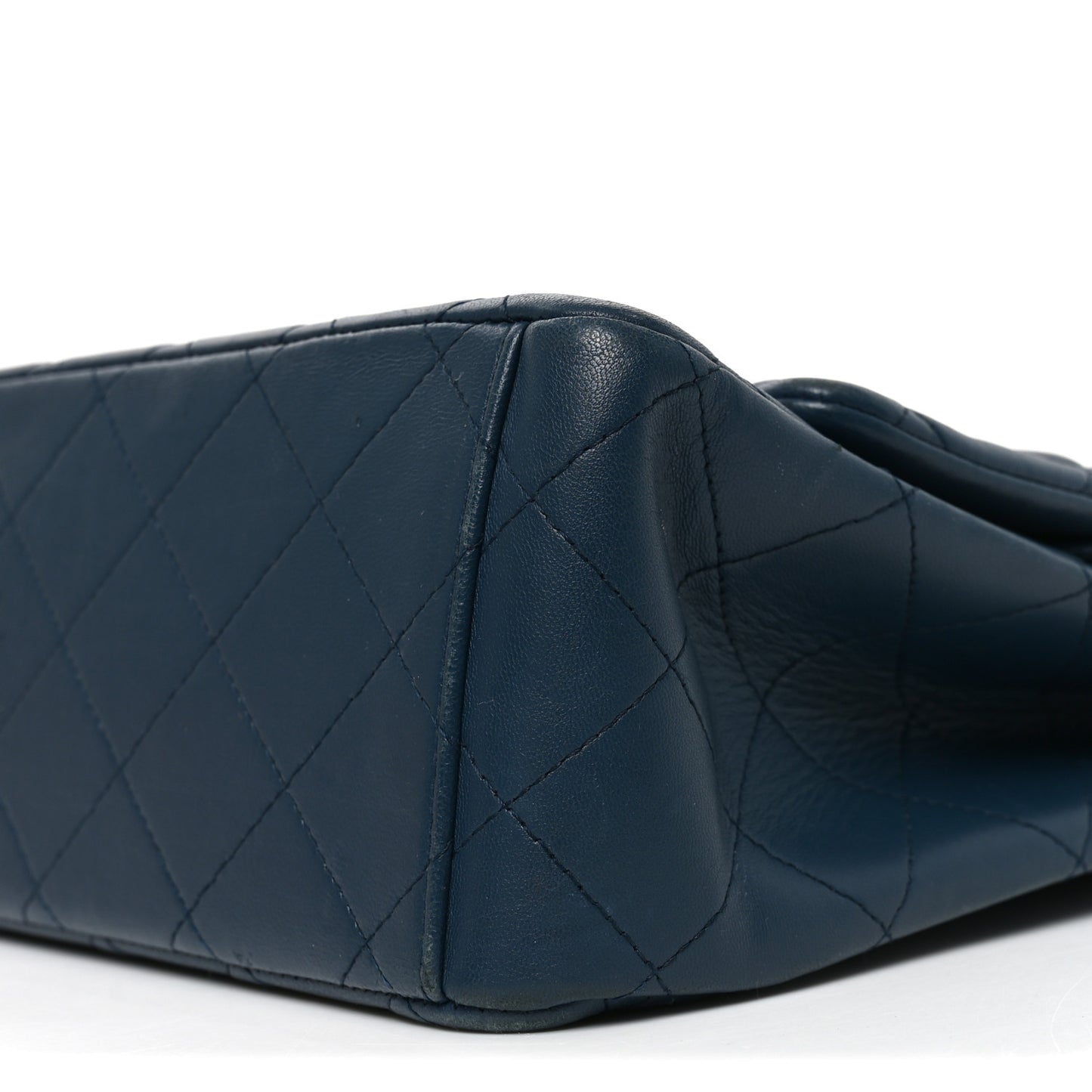 Lambskin Quilted Maxi Double Flap Blue