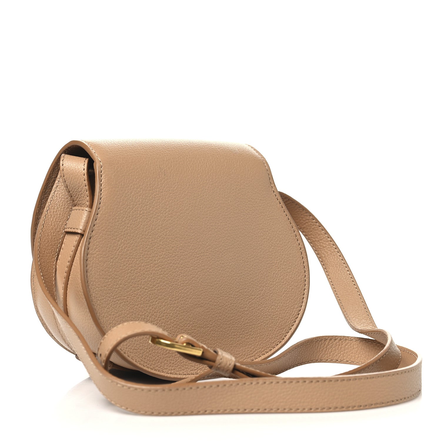 Chloe Grained Calfskin Small Marcie Saddle Bag Light Tan 3 of 11