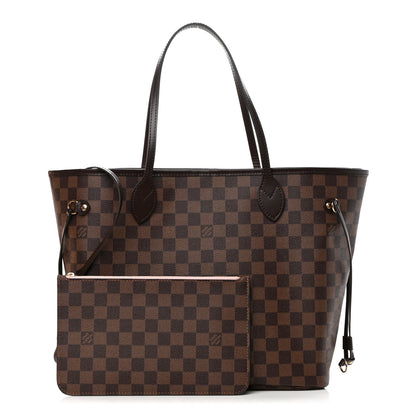 Louis Vuitton Damier Ebene Neo Neverfull MM Rose Ballerine 1 of 15