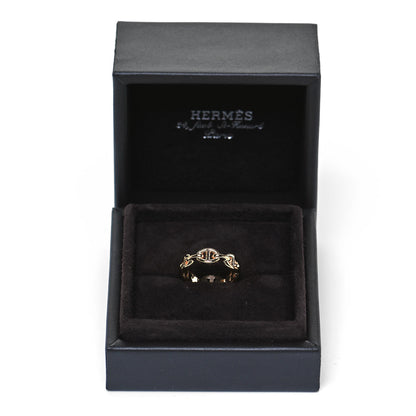 Hermes 18K Rose Gold PM Chaine D'Ancre Enchainee Ring 50 5.25 6 of 6