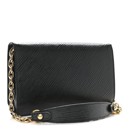 Louis Vuitton Epi Mechanical Flowers Twist Chain Wallet Black 2 of 11