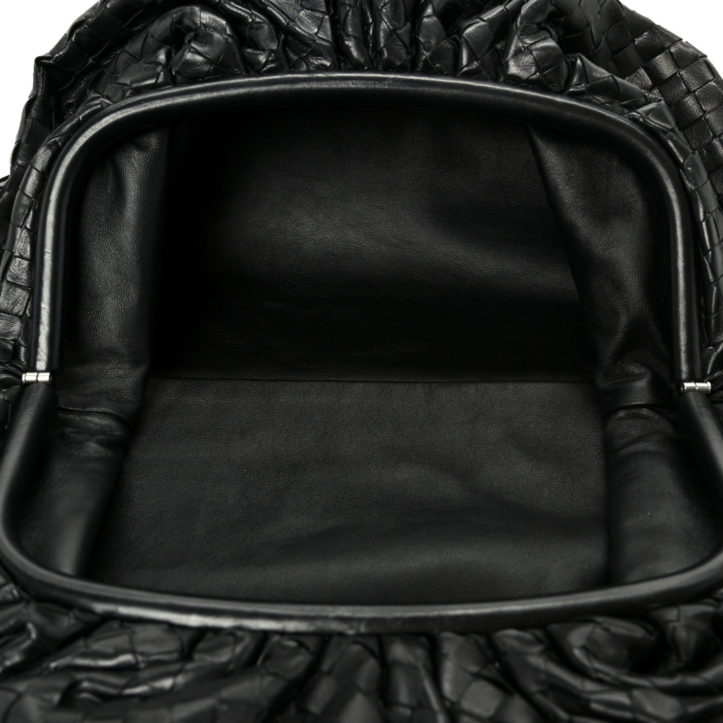 Nappa Maxi Intreccio The Pouch Oversized Clutch Black