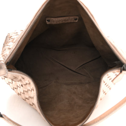 Bottega Veneta Metallic Grosgrain Intrecciato Ciambrino Bag Rose Gold 5 of 9