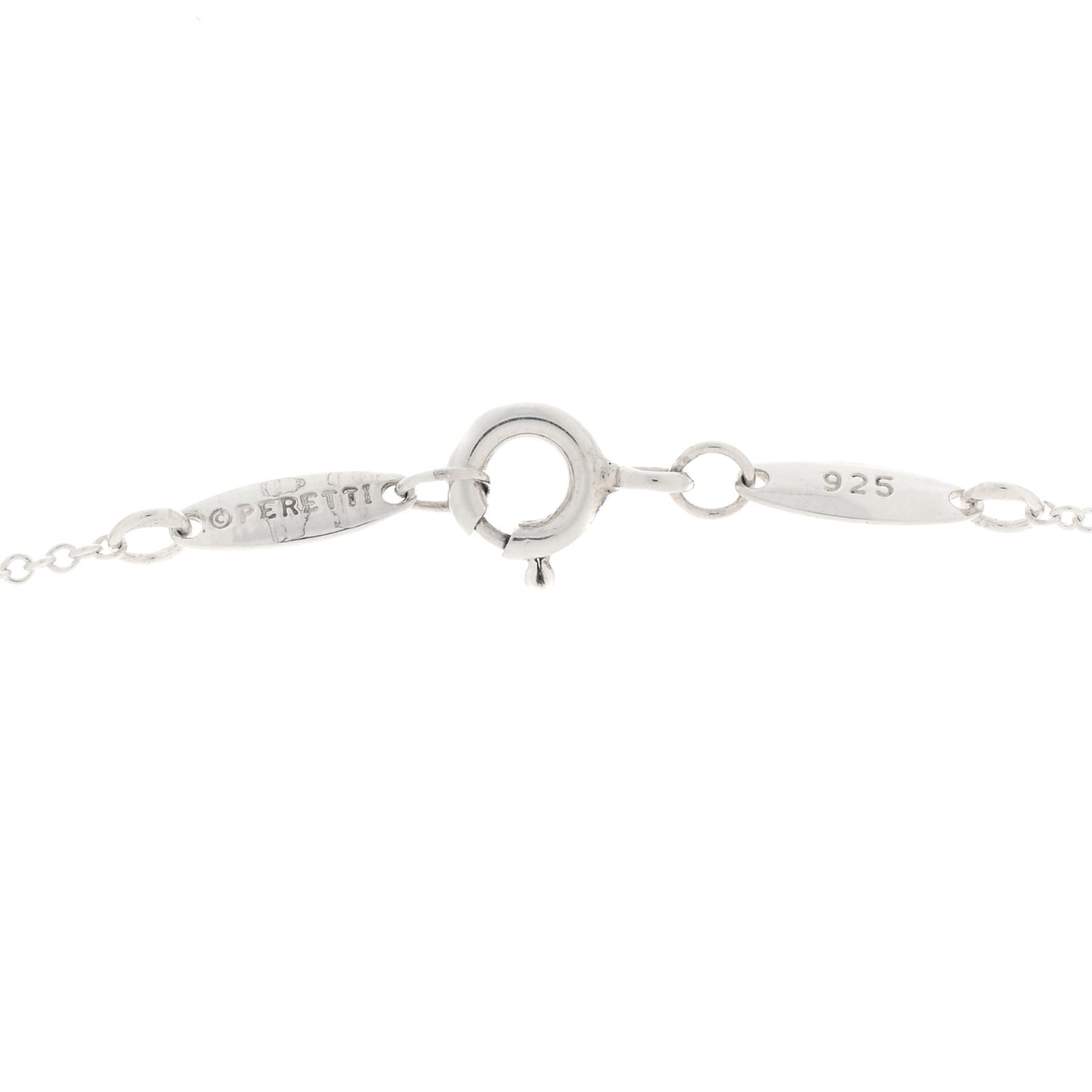 Sterling Silver Diamond Elsa Peretti Cross Pendant Necklace
