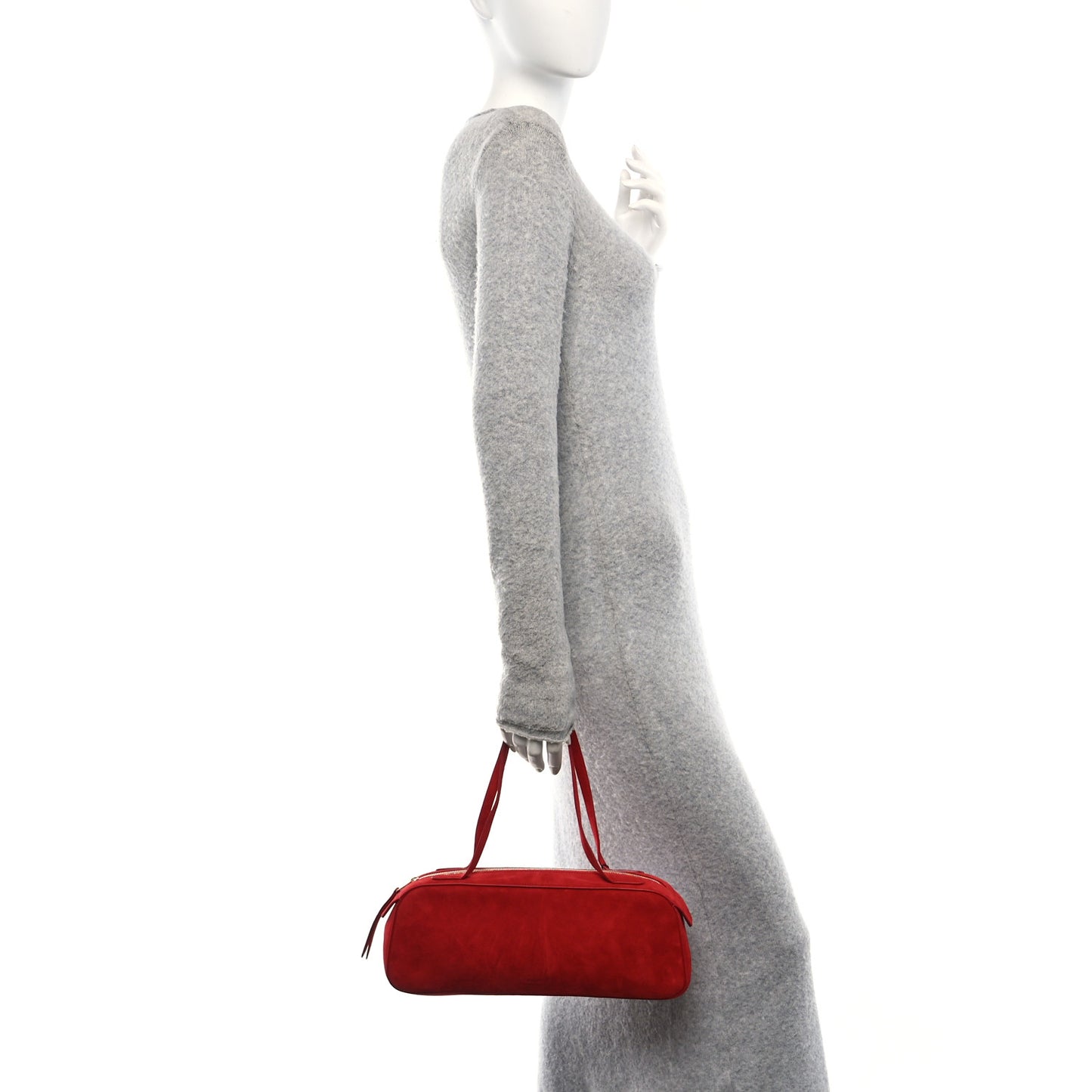 Suede Calfskin Simona Shoulder Bag Rebel