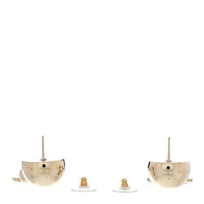 Chanel Metal CC Single Bead Drop Earrings  Gold 3 of 6