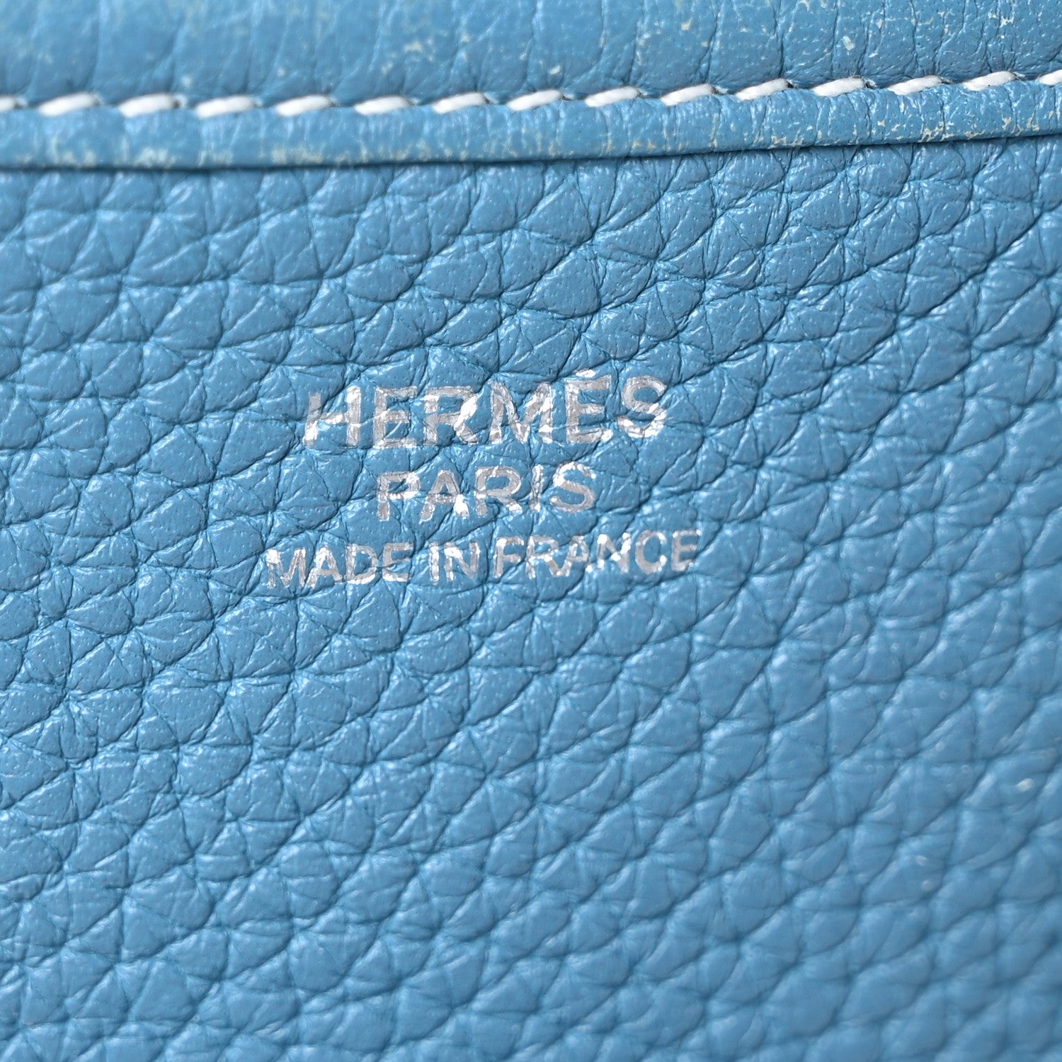 Hermes Taurillon Clemence Evelyne III GM Blue Jean 6 of 10