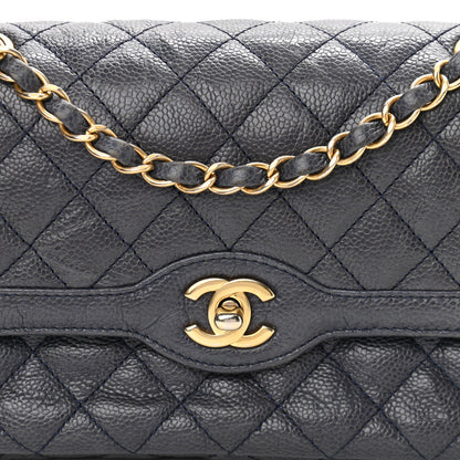 Chanel Crumpled Grained Calfskin Small Two Tone Flap Navy 8 of 10