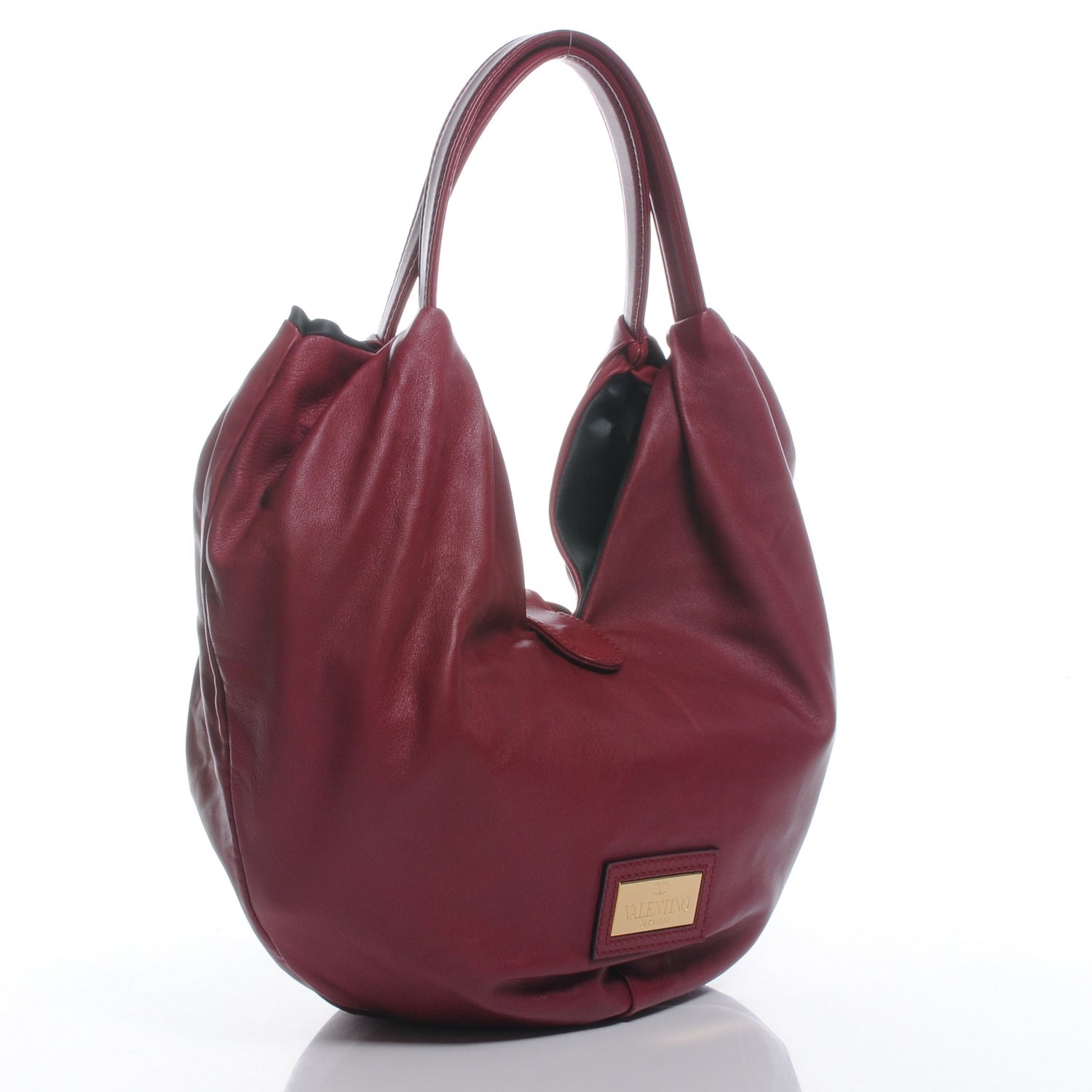 Valentino Garavani Nappa 360 Bow Hobo Burgundy 3 of 6