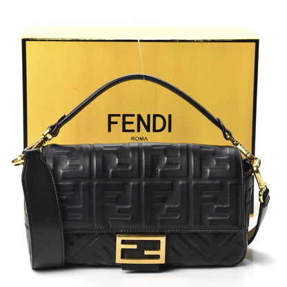 Fendi Nappa FF 1974 Embossed Baguette Black 12 of 12