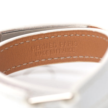 Hermes Epsom Rivale Double Tour Bracelet XS White 4 of 5