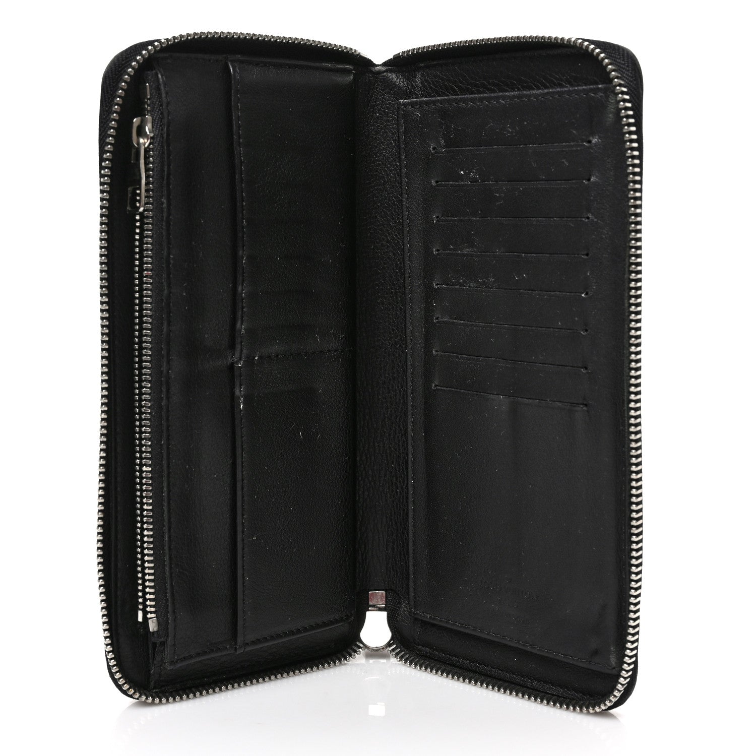 Louis Vuitton Taurillon Vertical Zippy Wallet Black 5 of 7