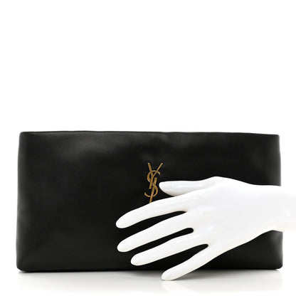 Saint Laurent Lambskin Long Calypso Pouch Black 2 of 7