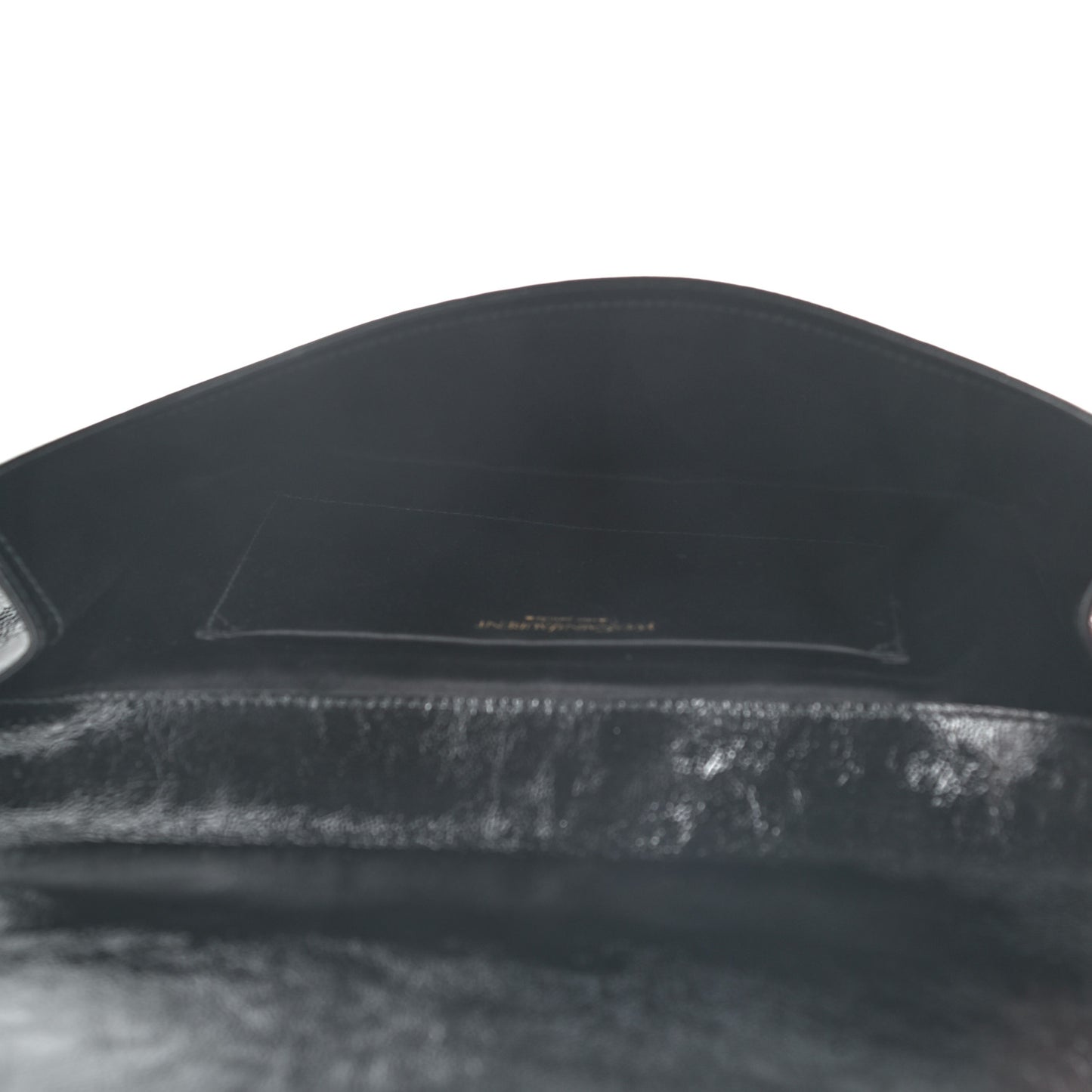 Textured Patent Monogram Large Belle De Jour Clutch Black