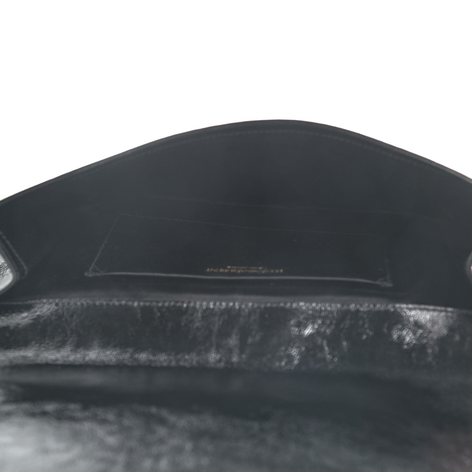 Saint Laurent Textured Patent Monogram Large Belle De Jour Clutch Black 5 of 12