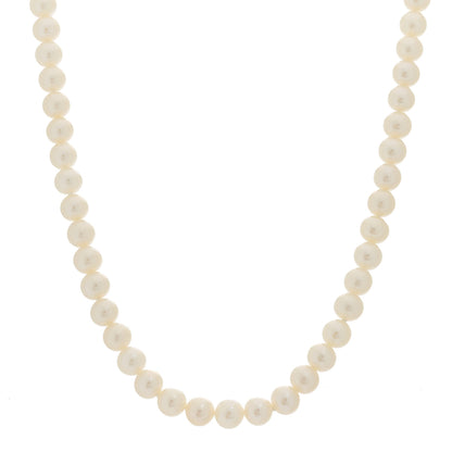 Tiffany Sterling Silver Freshwater Cultured Pearl 6-7mm Ziegfeld Necklace 1 of 6