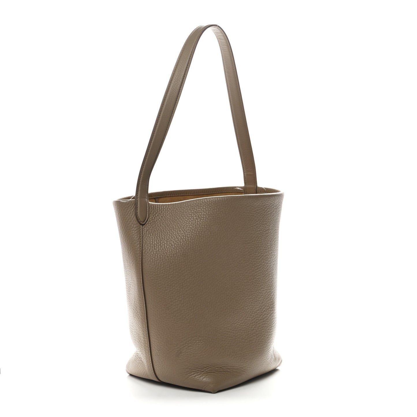 Grained Calfskin Medium N/S Park Tote Dark Taupe