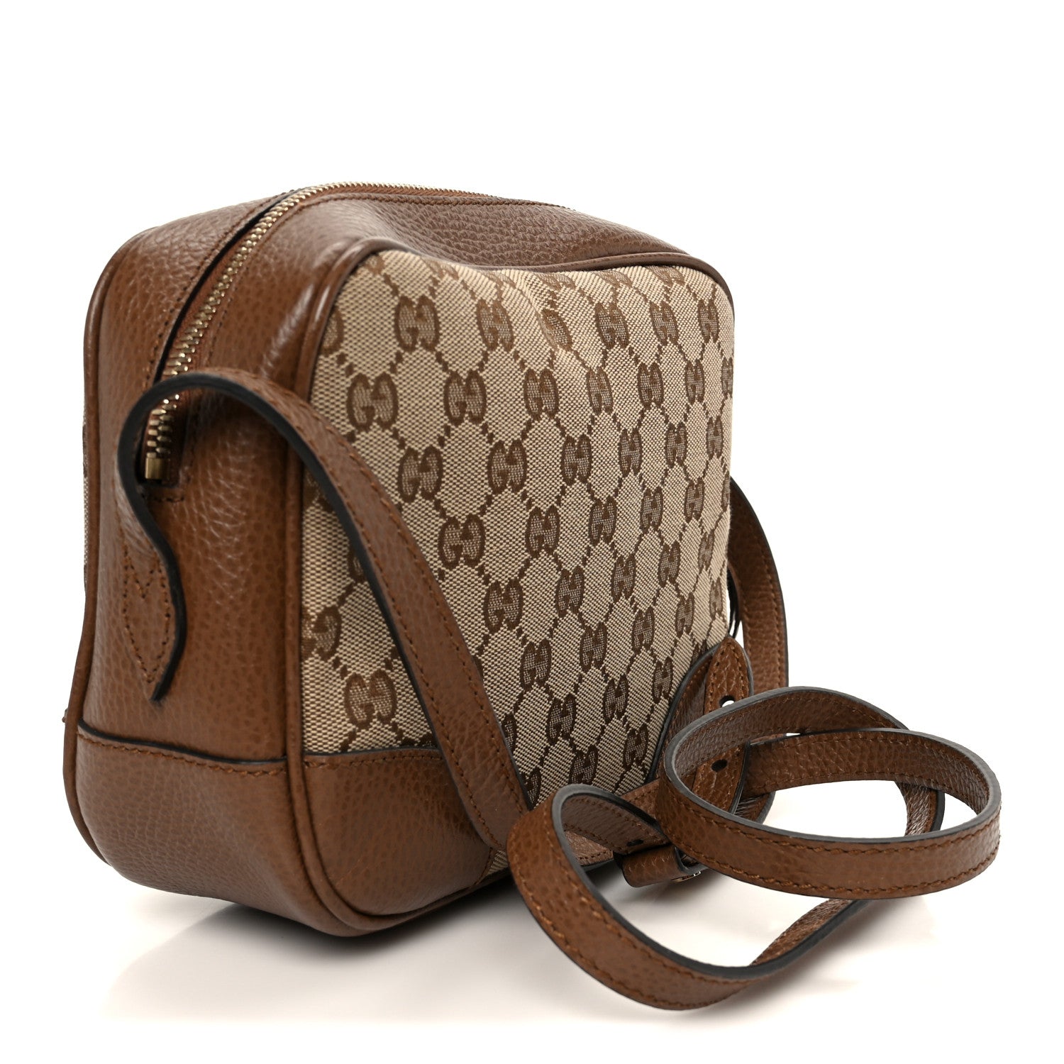 Gucci Monogram Mini Bree Messenger Bag Beige Tabacco 3 of 11