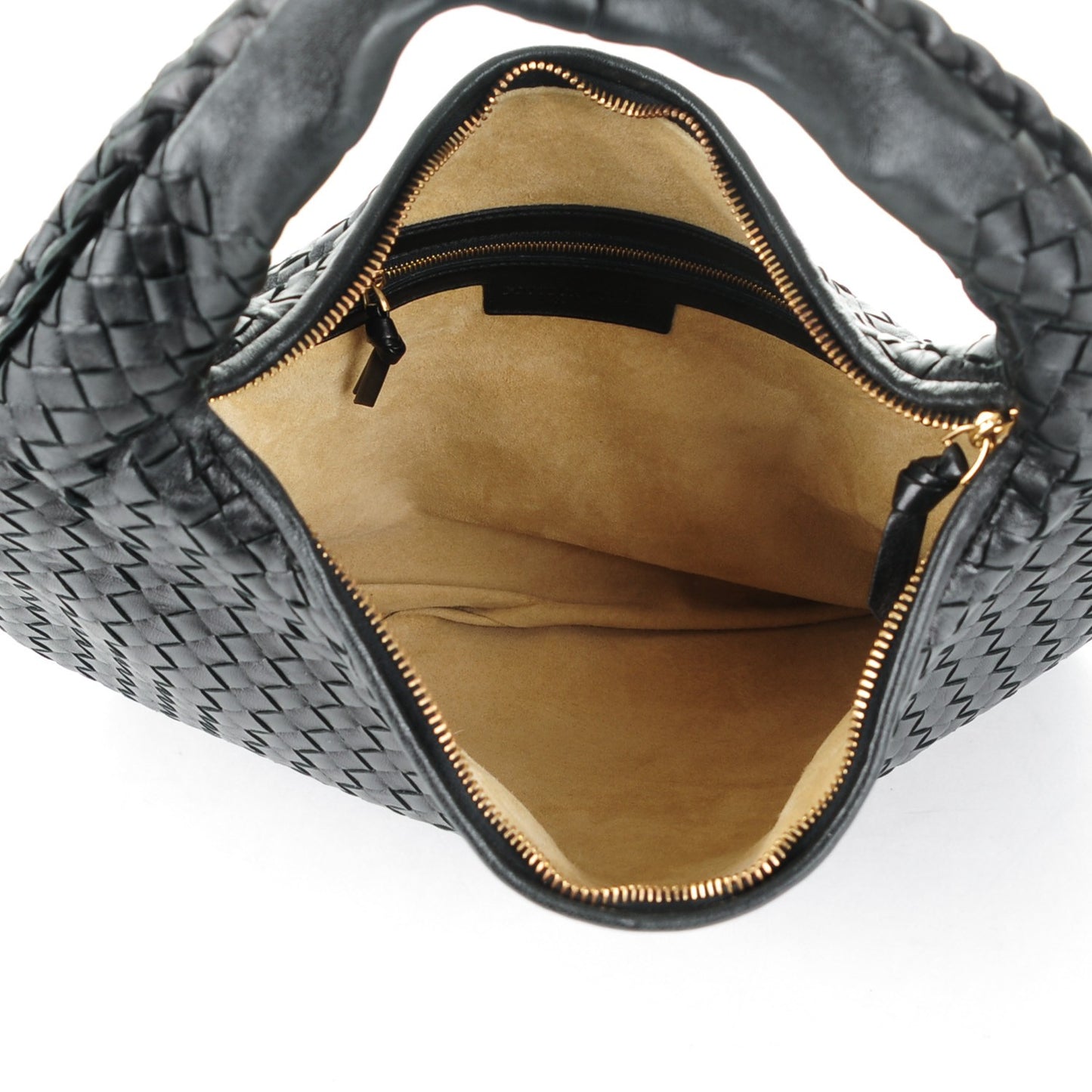 Nappa Intrecciato Medium Veneta Hobo Black