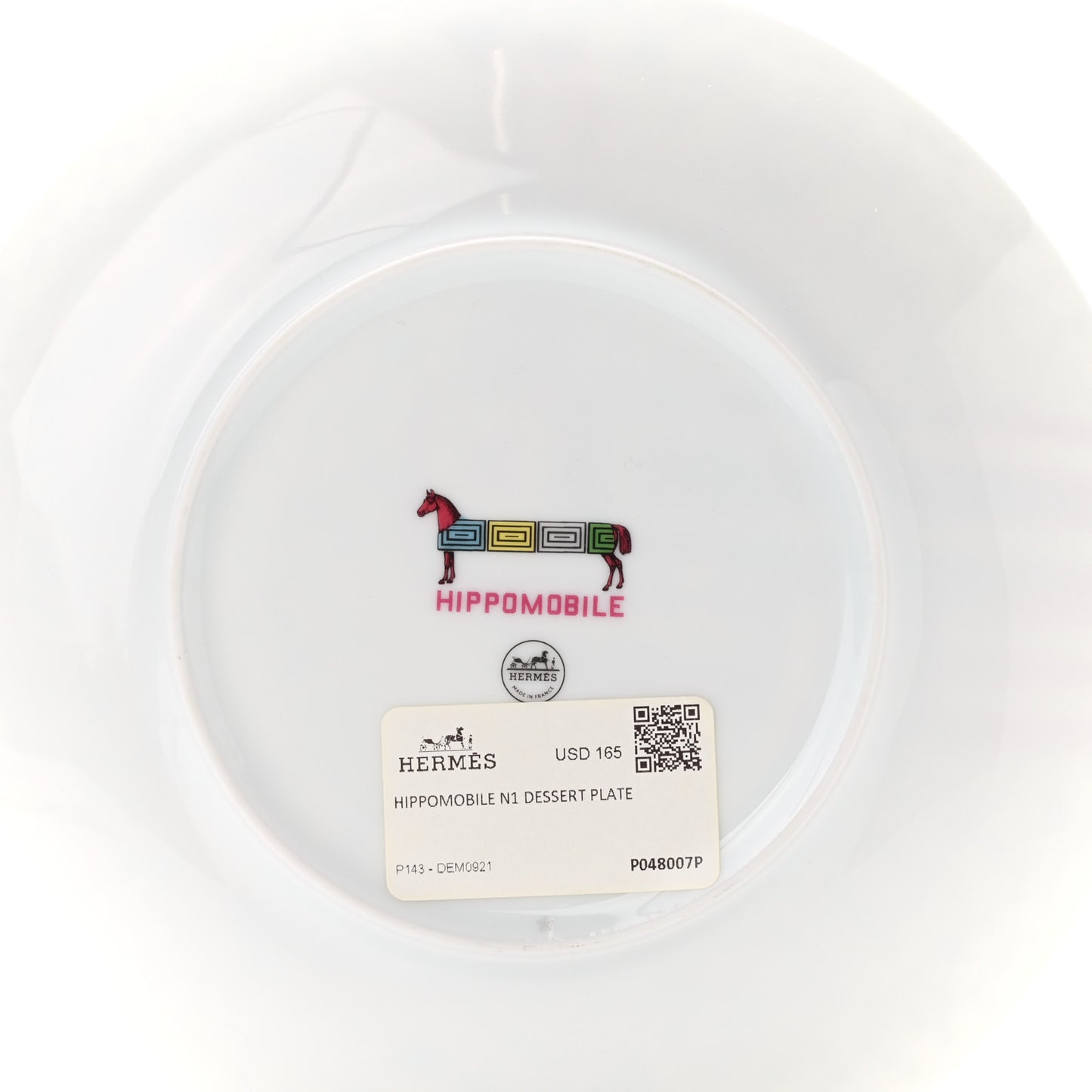 Porcelain Hippomobile Dessert Plate