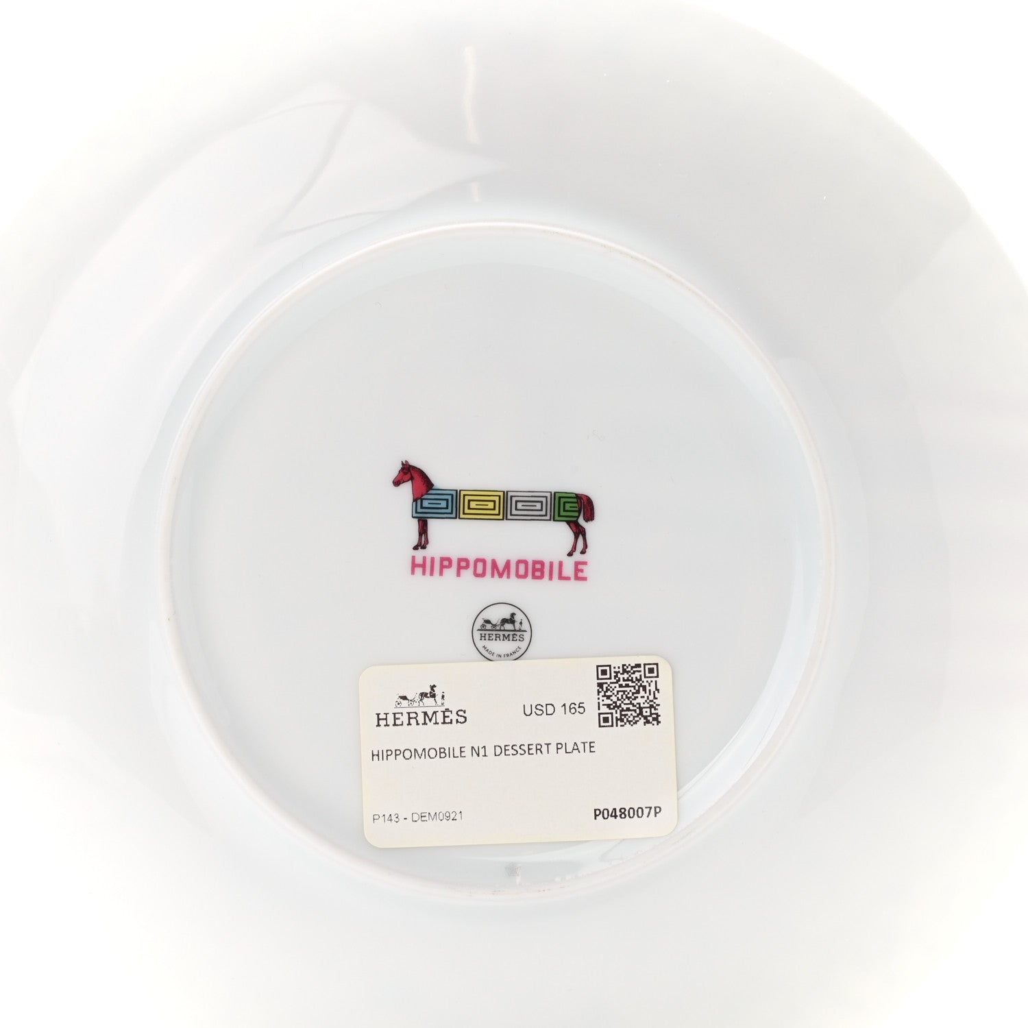 Hermes Porcelain Hippomobile Dessert Plate 5 of 6
