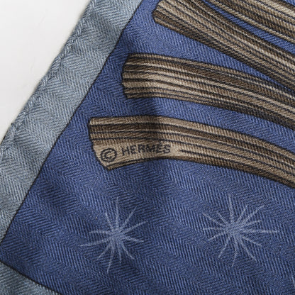 Hermes Cashmere Silk Sur Un Tapis Volant Shawl 140 3 of 6