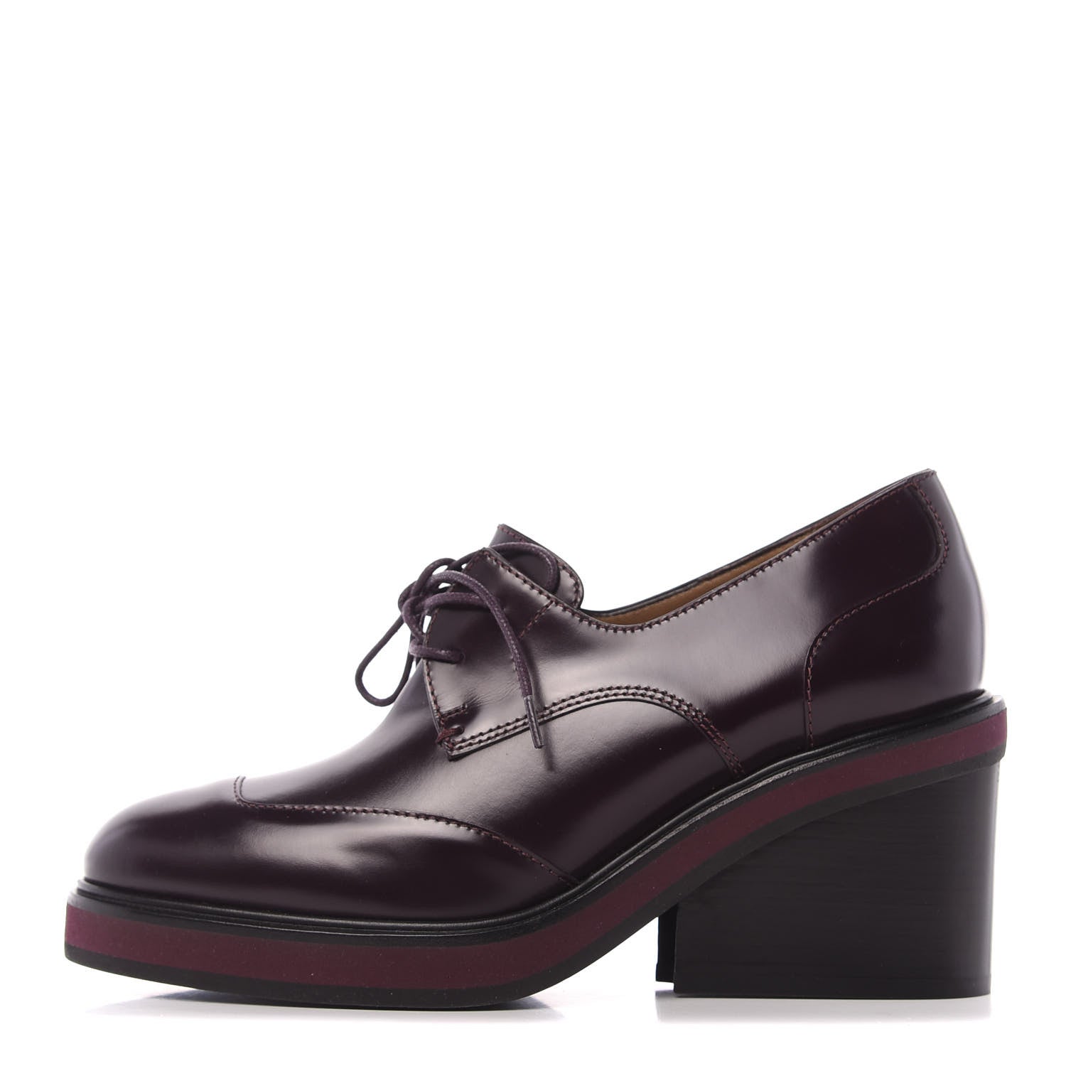 Hermes Tuscan Calfskin Nadege 70 Derby Pumps 36.5 1 of 9