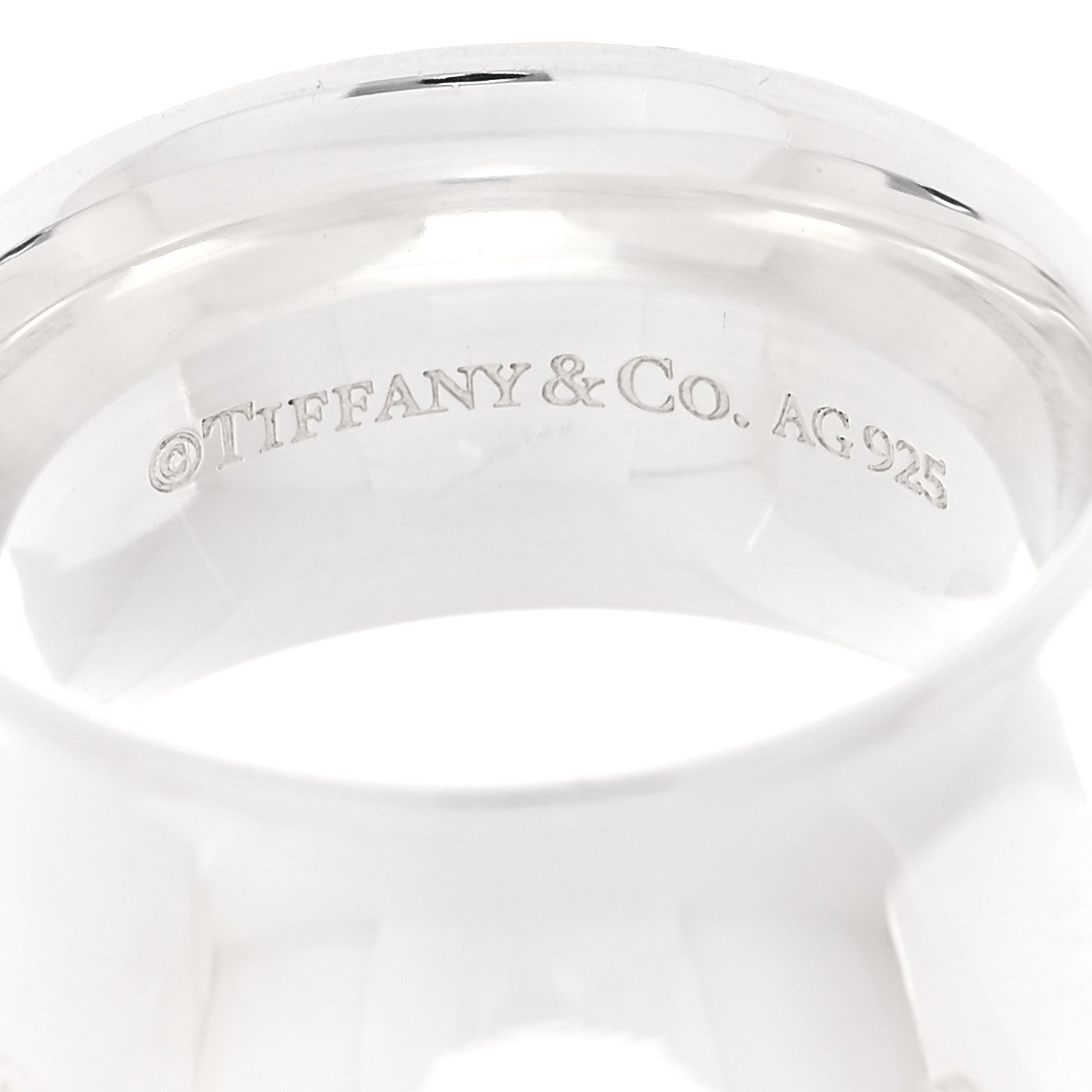 Tiffany Sterling Silver Wide 1837 Ring 58 8.5 4 of 4