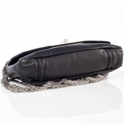 Chanel Leather Mademoiselle Lock Flap Bag Black 5 of 9