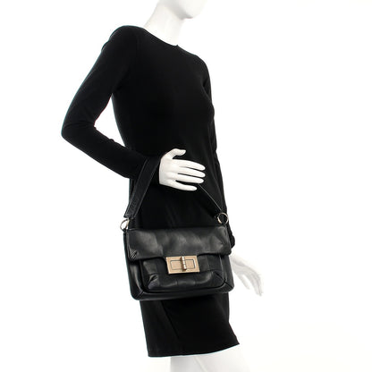 Chanel Calfskin Square Stitched Mademoiselle Shoulder Bag Black 2 of 11