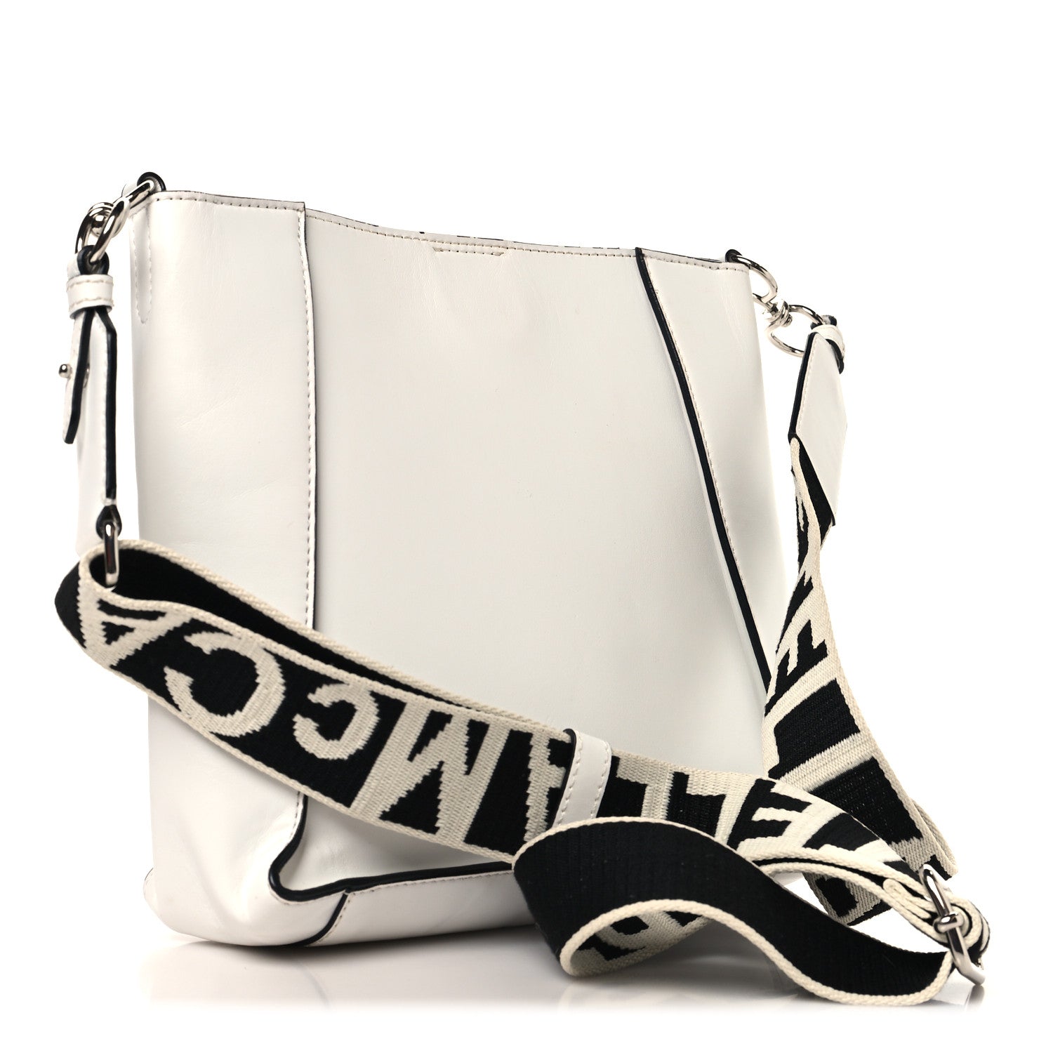 Stella McCartney Eco Alter Nappa Logo Mini Crossbody White 3 of 9