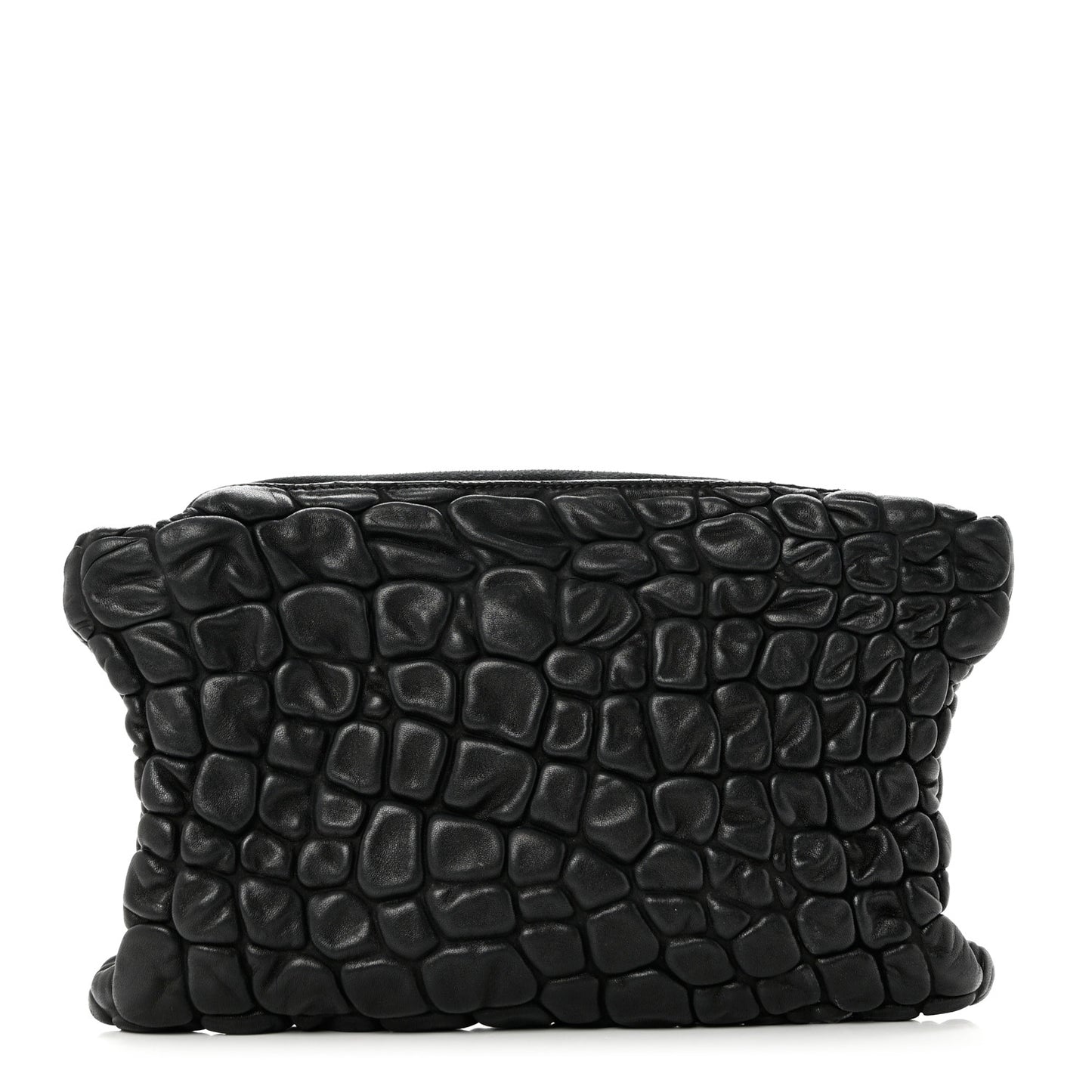 Lambskin Embossed Pouch Black