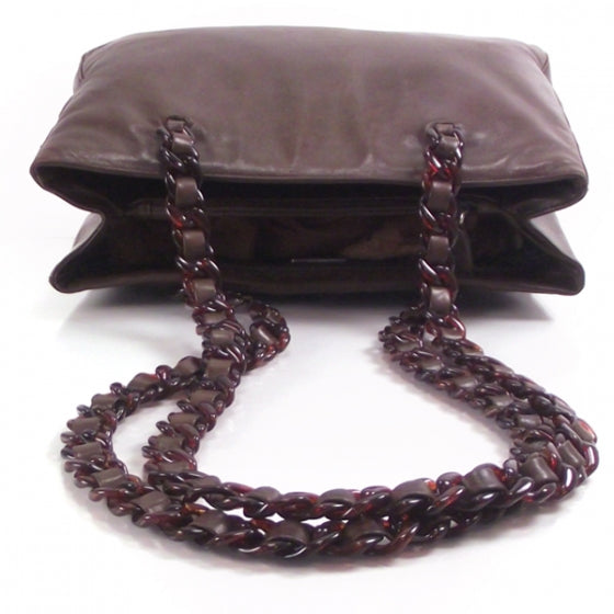 Prada Tessuto Leather Chain Strap Tote 6 of 9
